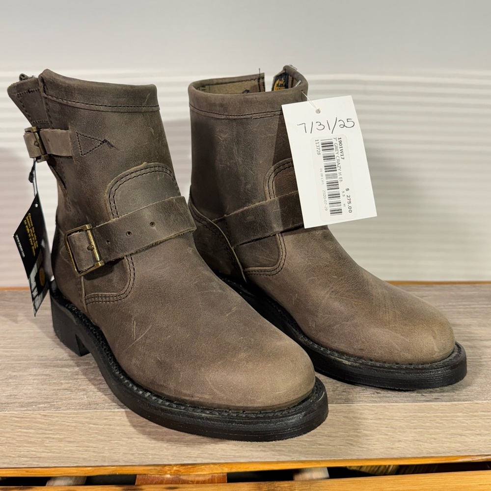 Chippewa Raynard 7" Engineer Boots 1901W17 Gray Leather Women Size 5.5 USA #2
